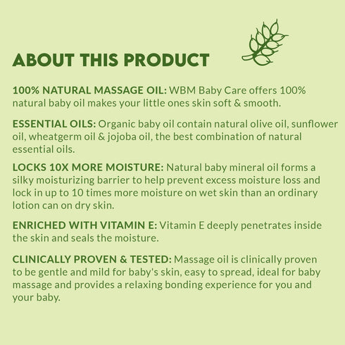 Baby Oil - 4.3 fl oz | WBM BABY CARE